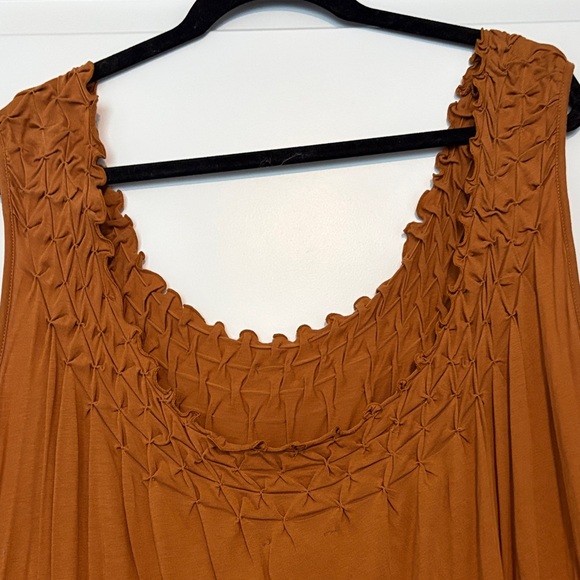 Anthropologie Textured Tank Top in Rich Brown - Picture 8 of 9